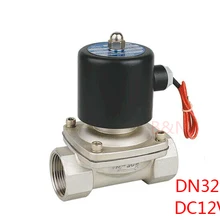 2W350-35B 1-1/4 ''DC 12 V нержавеющая сталь 304 Электрический электромагнитный клапан, DN32 ss304 магнитный клапан для Воздух Вода Масло 1,2 1 1/4 i