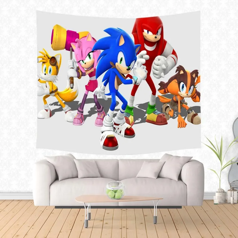 

sonic the hedgehog Polyester Wall Hanging Tapestry Throw Bedspread Beach Towel Bed Sheet Yoga Mat Tablecloth