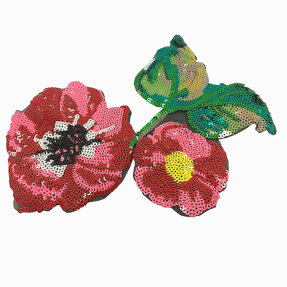 2 шт. патчи с блестками 22 х18 см|flower patch|patches for clothingflower patches clothing |