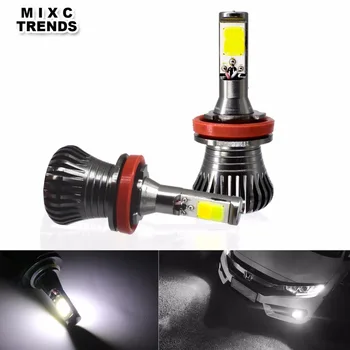 

2Pcs Fog Light Bulbs H1 H3 880 881 H8 H11 Dual Color Led Fog HeadLamps HB4 9006 HB3 9005 H7 COB Car Running Auto Led Lights