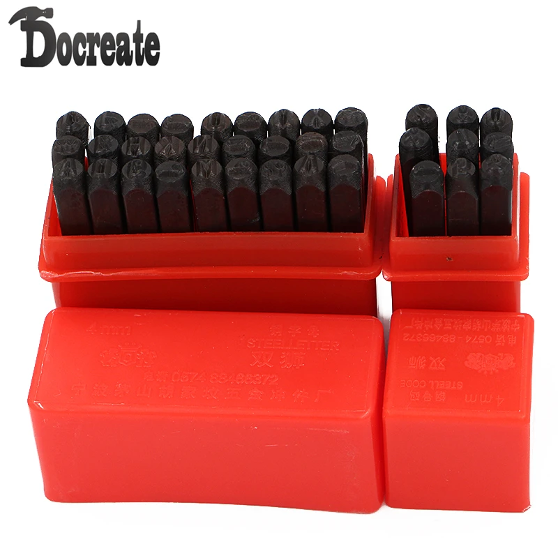 

4mm Stamps Letters Alphabet Numbers Set Punch Steel Metal Tool Craft