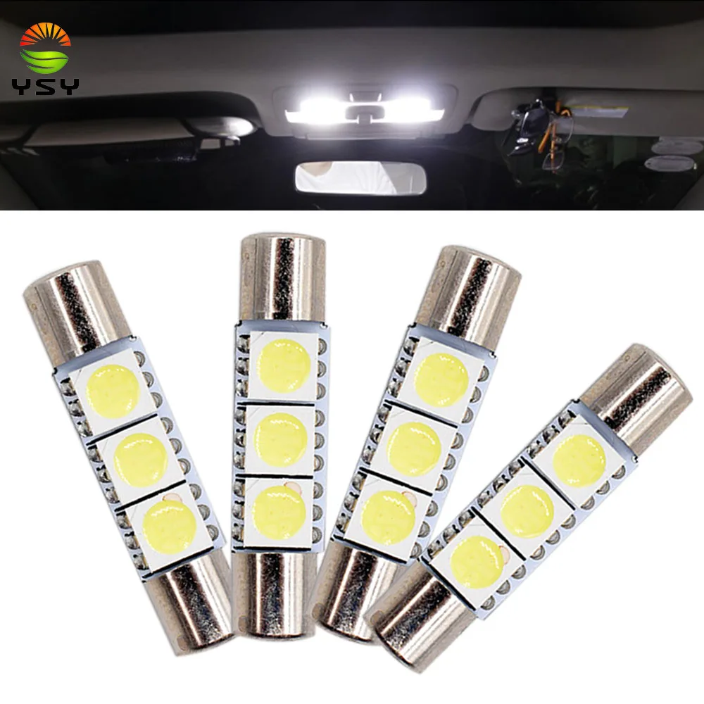 50X автомобильный Led C5W белый 28 мм 31 5050 3SMD светодиодный предохранитель
