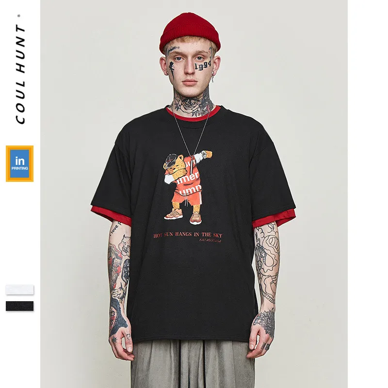 2019 SS Skateboard Funny Cool Bear Cotton T Shirt Hip Hop Rock Swag
