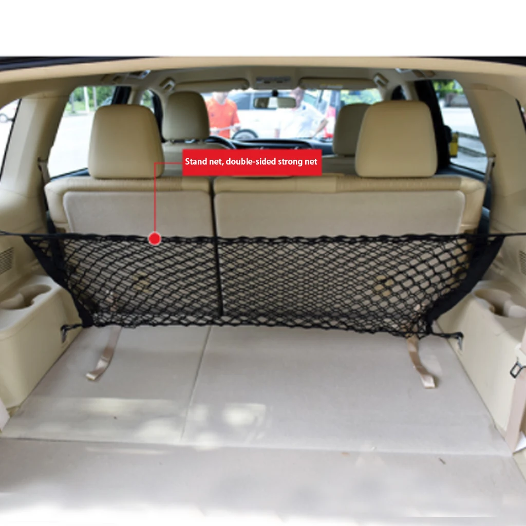120X70 см эластичные прочные нейлоновые автомобильные сетки-держатели в багажник для хранения багажа, автомобильный Органайзер, сетчатая сетка с крючками, автомобильные аксессуары