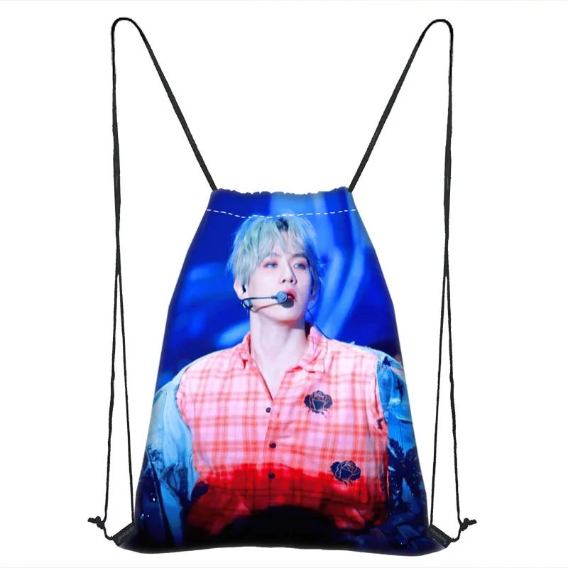 Сумка на шнурке EXO BaekHyun заказ атласная мягкая сумка портативный рюкзак с принтом