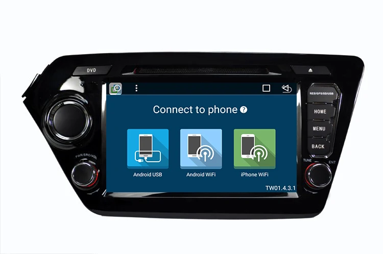 Excellent 4 Core Android 8.1 car dvd player GPS navigation car video player 8 inch 1024*600 for Kia K2 RIO 2011 2012 2013 2014 2015 2016 1