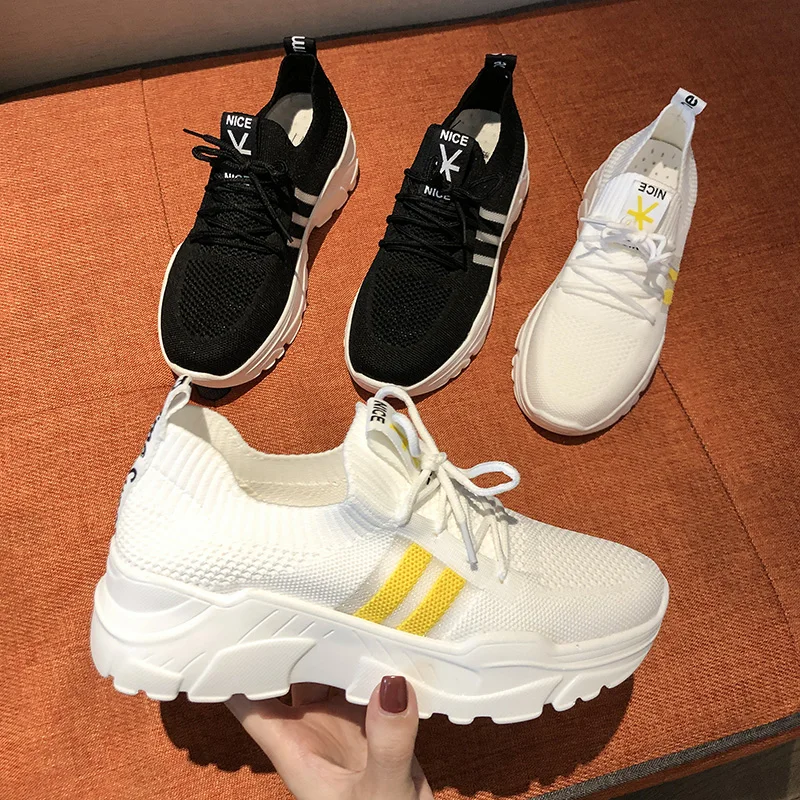 

GYP women's sneakers 2019ins summer mesh socks breathable running shoes thick bottom walking dad shoes zapatillas mujer MM-133