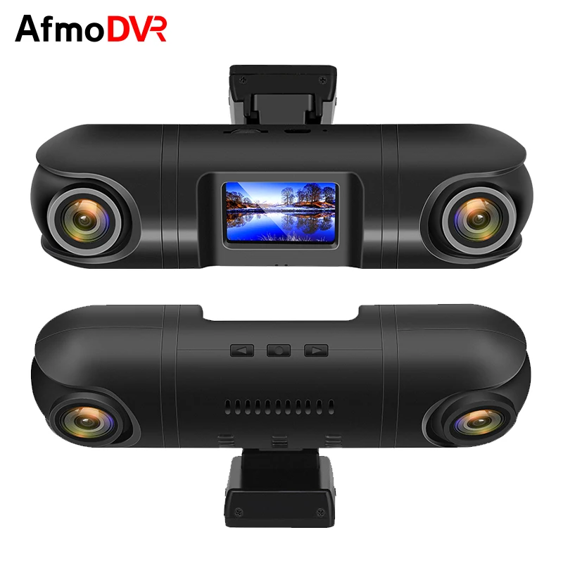 Автомобильный видеорегистратор AfmoDVR 4 K Dash Cam с двойным объективом wifi камера