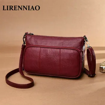 

Quality Leather Crossbody Bags for Women Design Women Cowhide Handbags Tote Shoulder Bags Messenger Bolso Mujer