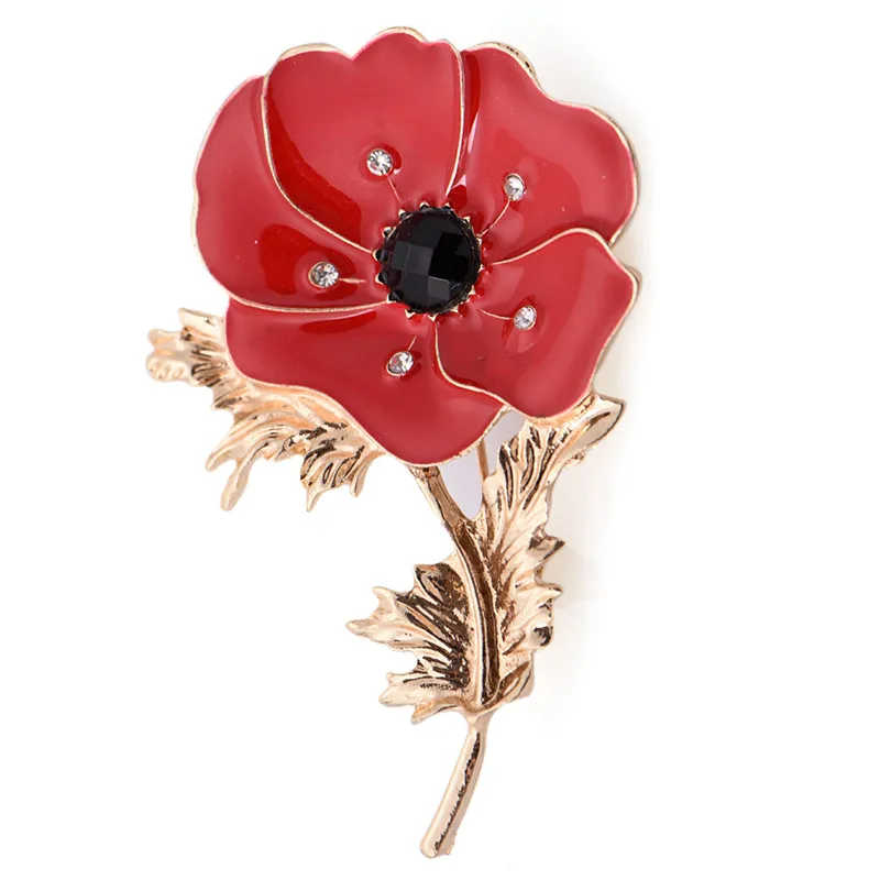 Buy Wedding Red Poppy Flower Brooches Pins Fashion