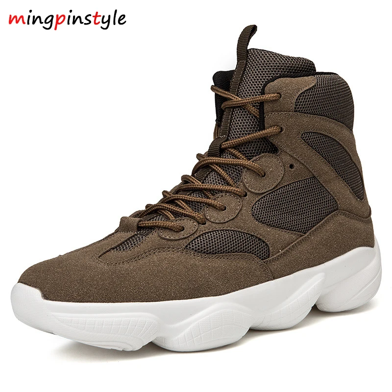 

Autumn Winter Men Mesh Boots Army Combat Style Fashion High-top Military Ankle Boots Men's Shoes Comfortable Sneakers Men Boots