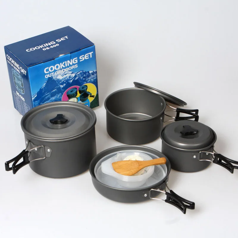 Stainless Steel Cooking Pots and Pans 15 pcs Set Non stick Aluminium Kitchen Pots Set Camping 
