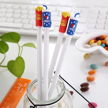 

10pcs/lot Coke French fries cartoon gel pen writing pens stationery plastic material office kawaii school supplies kids gifts