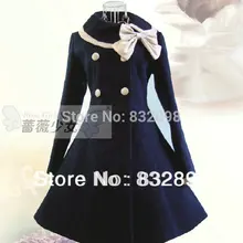 Новинка; милое шерстяное зимнее платье в стиле «Лолита»; зимнее пальто для девочек; пальто принцессы для девочек