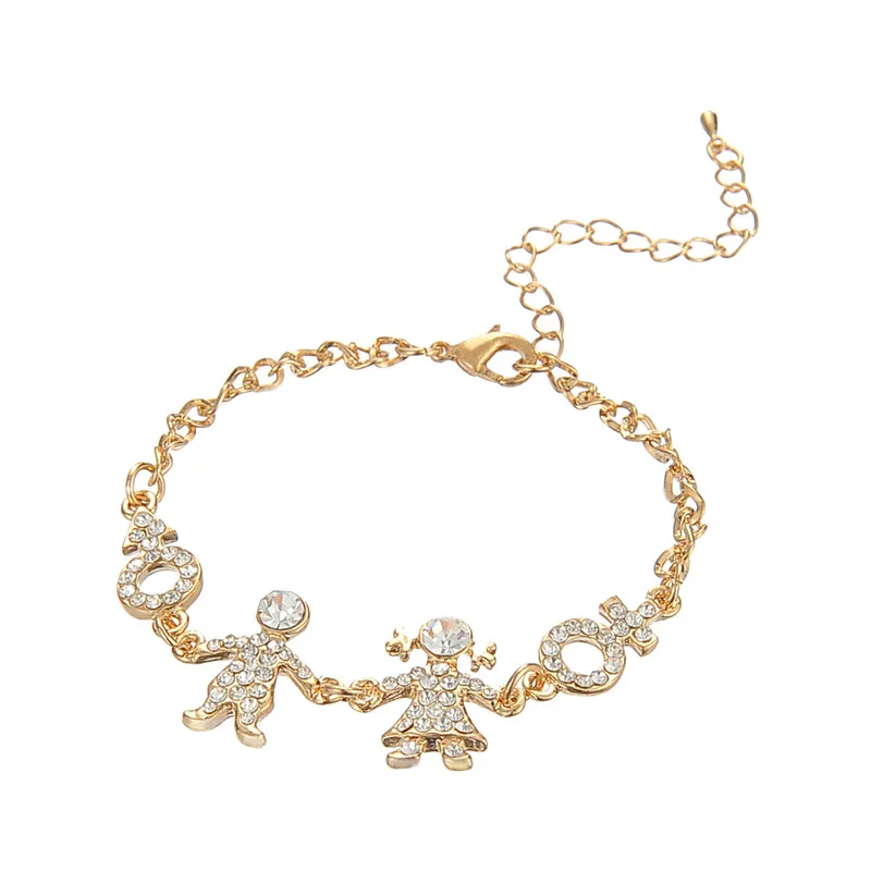 

2019 gold charm couple bracelet adjustable Bracelets for women silver crystal bracelet femme fashion Jewelry