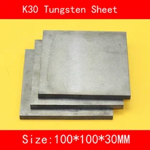 30*100*100mm Tungsten Sheet Grade K30 YG8 44A K1 VC1 H10F HX G3 THR W Tungsten Plate ISO Certificate diameter 5mm length 200mm tungsten copper alloy bar w80cu20 w80 tungsten bar spot iso certificate