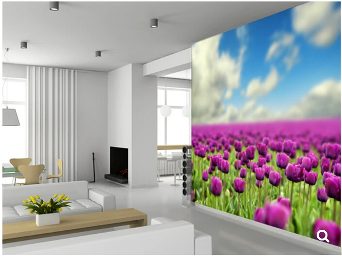 Фотообои под заказ Весенние тюльпаны 3D фотообои для гостиной спальни фон