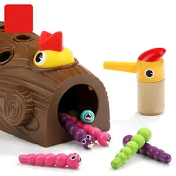 Забавные птицы ловят черви магнитные игрушки настольная игра Кормление жуков в дятел игра развивающая игрушка подарок для детей