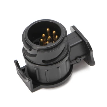 

New 1 Pc Auto Car Waterproof 13 To 7 Pin Plug Trailer Caravan Electric Adapter Socket Connector High Quality