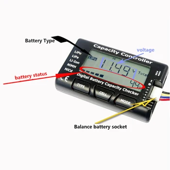 

Cell Battery Capacity Checker RC CellMeter-7 Digital For LiPo LiFe Li-ion Nicd NiMH Battery Voltage Tester Checking