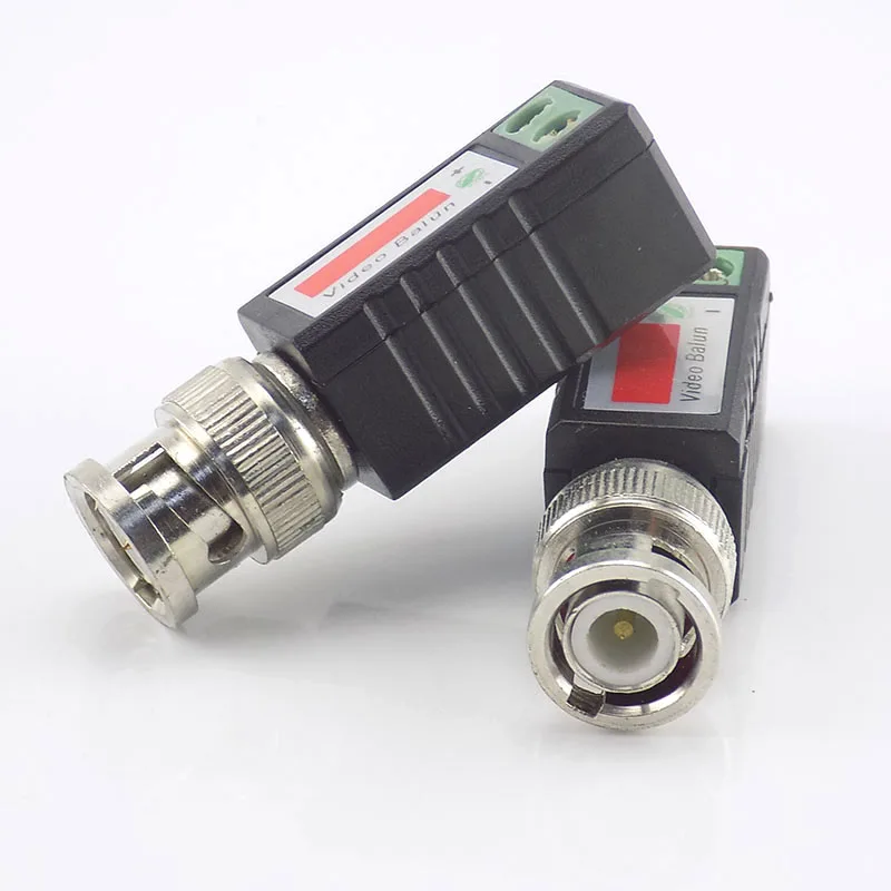 Gakaki 2pcs Cctv Twisted Bnc Passive Video Balun Transceiver Bnc Male Coax Cat5 Camera Utp Cable Coaxial Adapter For Cctv Camera