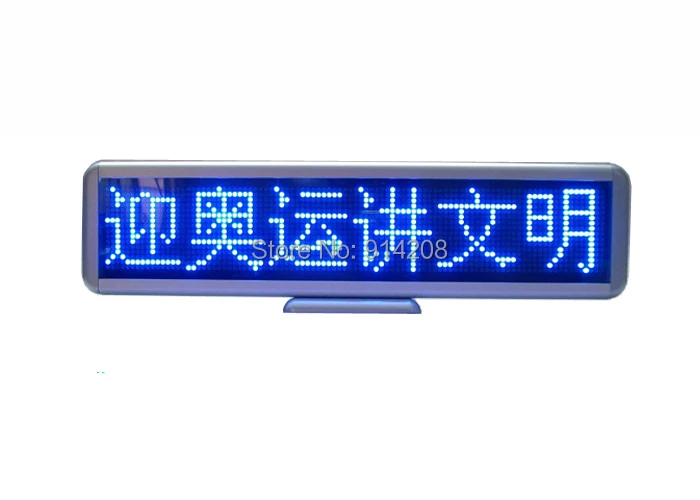 

Blue LED Message Electronic Sign Scrolling Board Screen Indoor Advertising door window led mini advertisement display screen