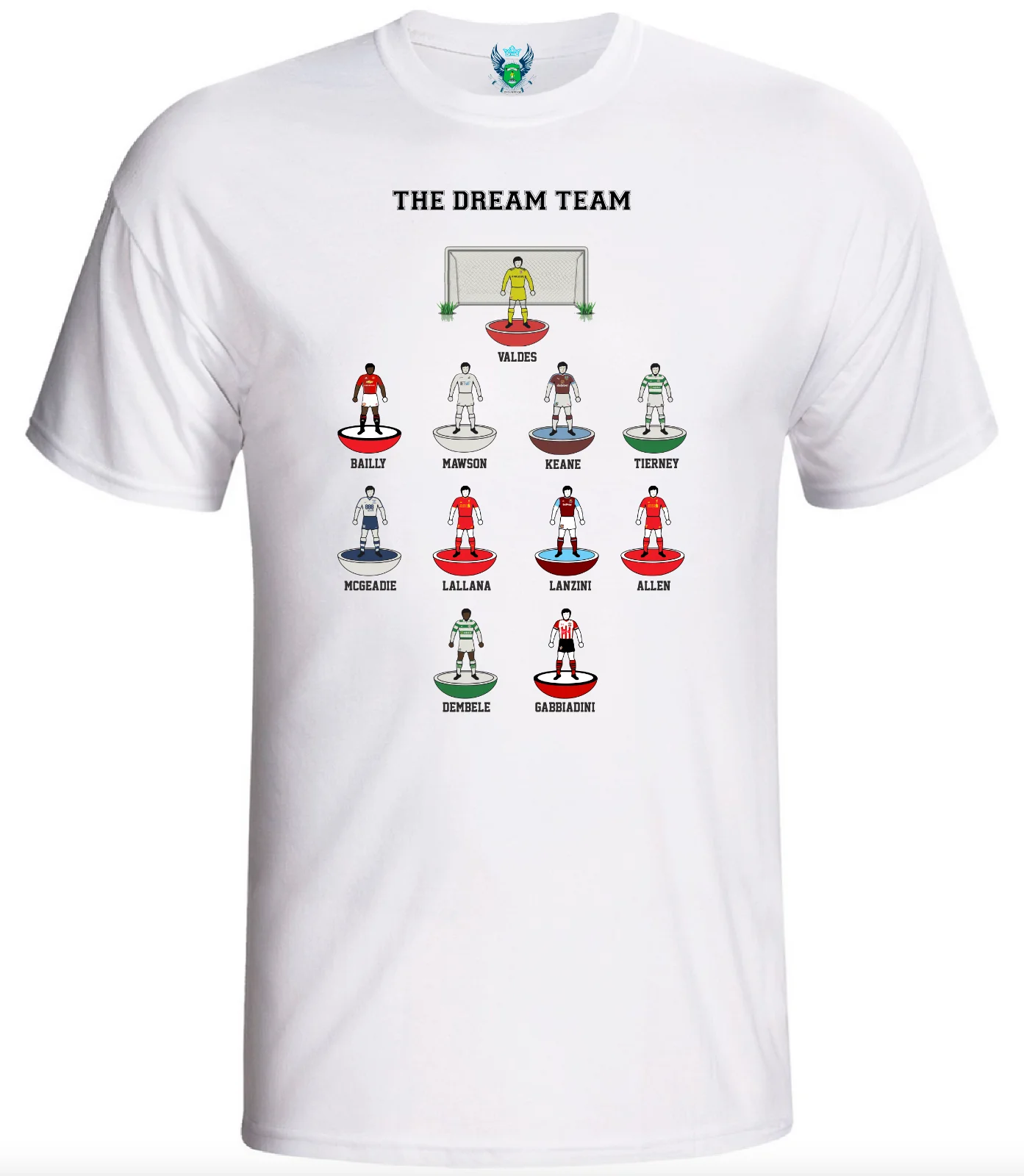

PERSONALISED SUBBUTEO STYLE DREAM TEAM T-SHIRT - PICK YOUR OWN PLAYERS AND KITMen Women Unisex Fashion tshirt Free Shipping