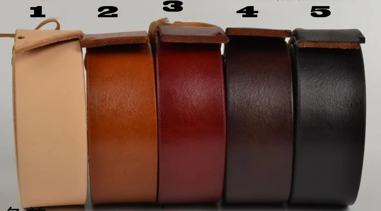 Коровья кожа ремень для DIY кожаный ремень материал цветной краситель 38,5 мм ширина 4 мм Глубина