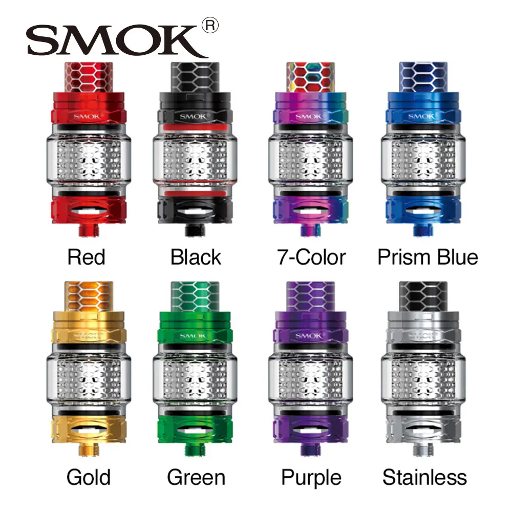 Бак SMOK TFV12 Prince Cobra Edition 7 мл/2 мл с полосой V12 Prince/спиралью Mesh и спиралью X2 Clapton vs Baby