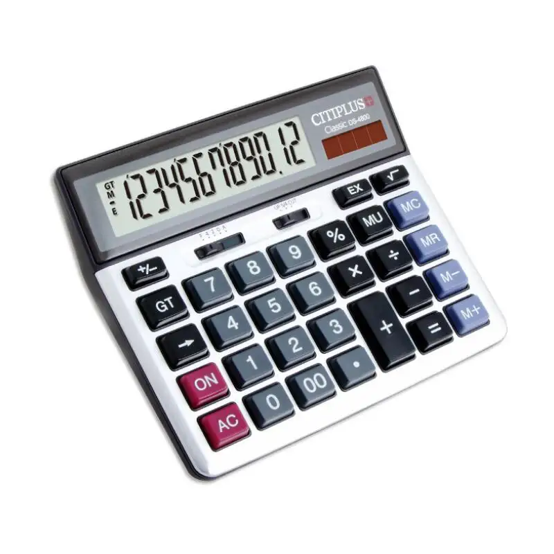 DS 4800 Desktop Dual Power 12 Digits Calculator Solar Calculadora for Corporate Office Individual Merchant School 1 DS 4800 Desktop Dual Power 12 Digits Calculator Solar Calculadora for Corporate Office Individual Merchant School 4