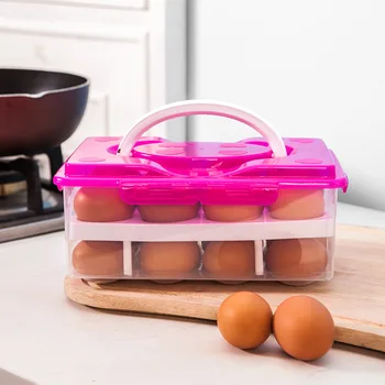 

Double Layer Egg Storage Box For Kitchen Food Container Home Storage Bins Basket Organizer Gadgets Cases Crisper Accessories