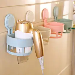 Специальные аксессуары для ванной комнаты всасывания настенный фен хранения рамки ABS Материал Ванная комната хранения рамки волос