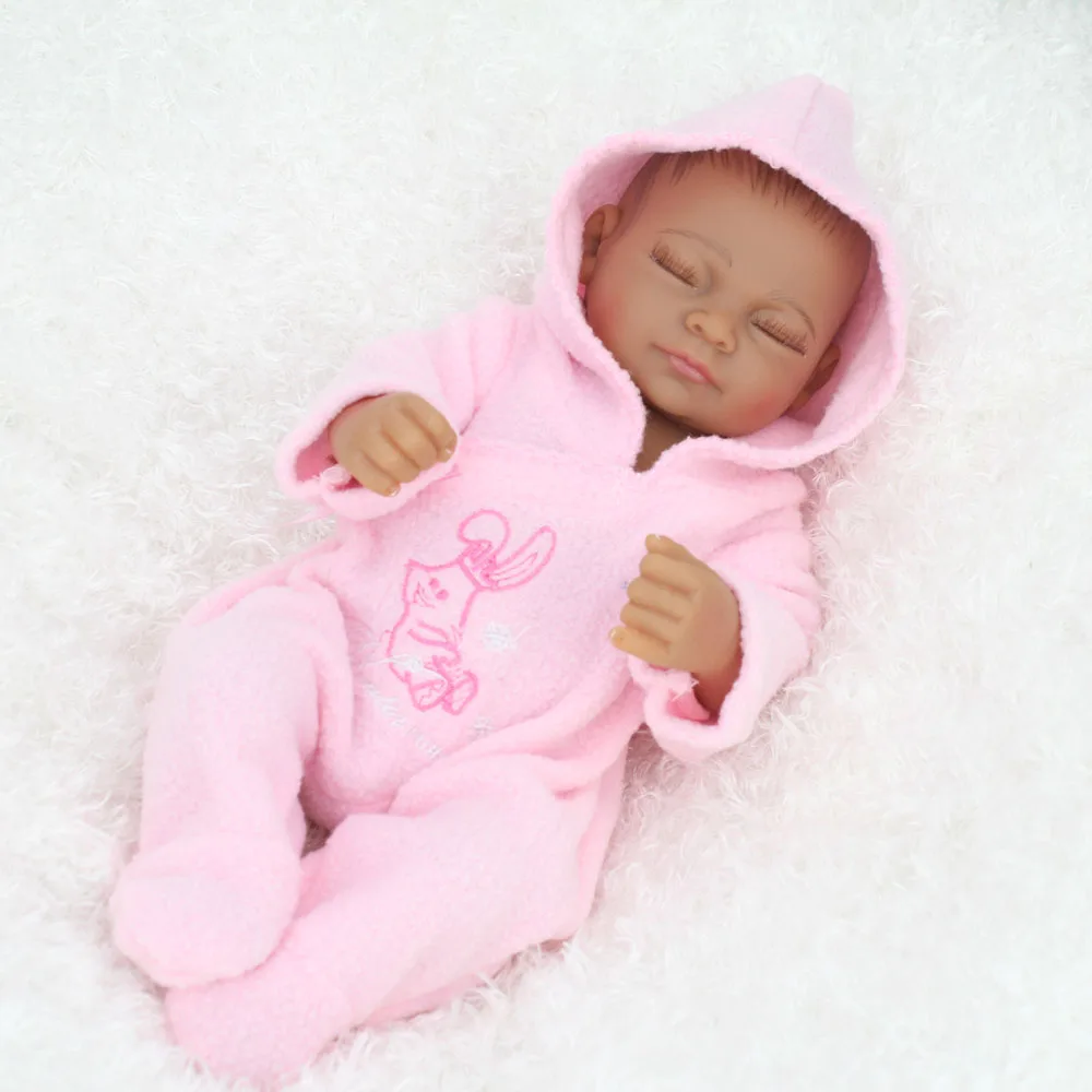 Doll Girls Vinyl African Lifelike Baby Black 10/" Silicone Boys Full Dolls Body