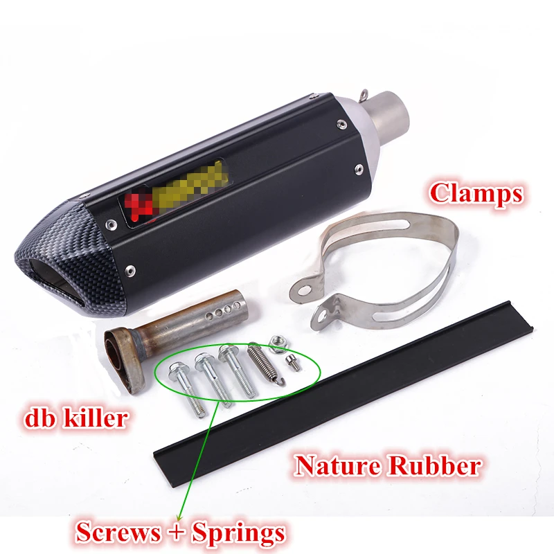 Motocicleta Universal silenciador de Escape escapar con DB-KILLER 38mm FL125 GSX-R125 GSX-S125 PCX CBR125R NSF100 Ape50 Ape100 CBR125R