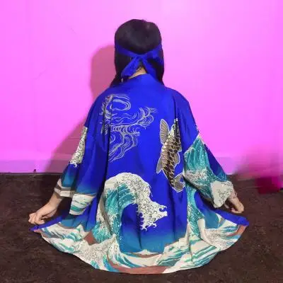 

2 colors plus size HARAJUKU digit print 2016 summer kimono cardigan feminino outerwear (A7894)