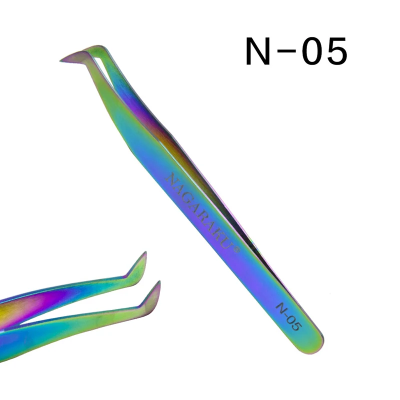 NAGARAKU нержавеющий Немагнитный Пинцет для наращивания ресниц Пинцет для ресниц пинцеты для накладных ресниц 3D Пинцет для ресниц