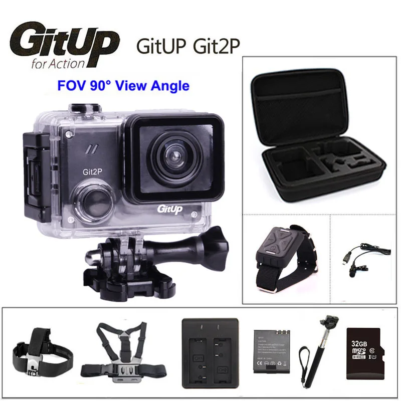 GitUp Git2P 16MP F2 5 5G2P 90 Degree Lens Novatek 96660 2160P WiFi 2K Action Camera
