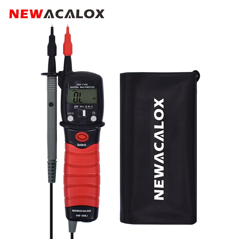Najtaniej NEWACALOX Handheld podświetlenie lcd wyświetlacz cyfrowy miernik uniwersalny typ miernik DC AC odporność na napięcie diody tester ciągłości narzędzie