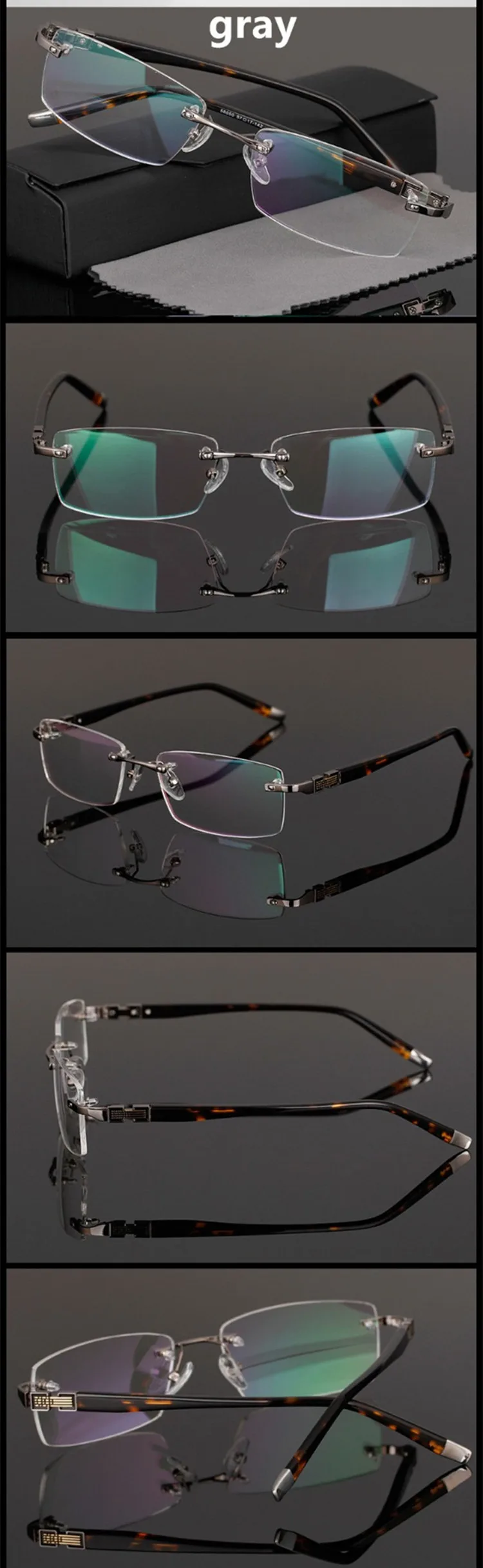 Модные Качественные мужские стильные очки без оправы из титанового сплава, прогрессивные очки для чтения, новинка, CR39, мультифокальная оправа для пресбиопии для мужчин