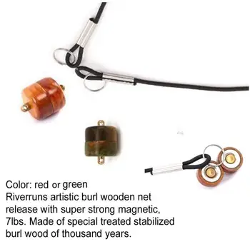 

Riverruns Artistic Burl Super Fishing Net Release Strong Magnetic Wood Net Release Fly Fishing Net Release Top Quality