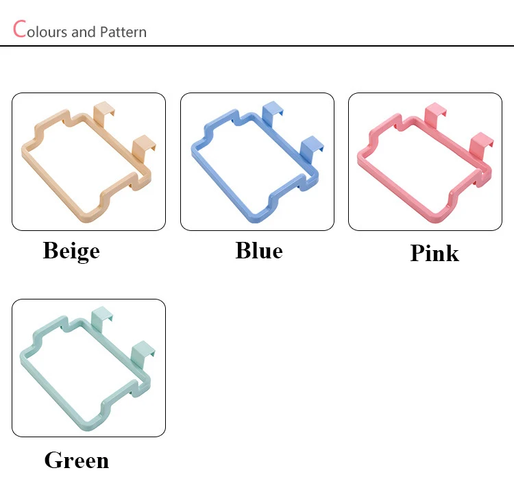 Кухонный органайзер для домашнего шкафа, дверная стойка, пластиковые Кухонные мешки для мусора, держатель, полка для хранения, кухонная вешалка для аксессуаров, крючок