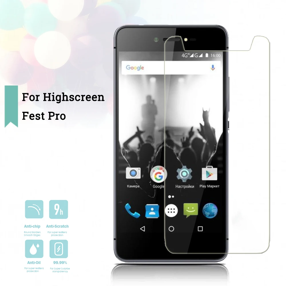 2.5D 0.26mm Ultra Tempered Glass For Highscreen Fest Pro Toughened Screen Protector Film Protective Case Universal | Мобильные