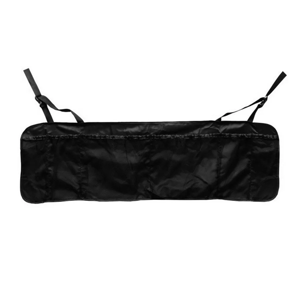 Прочный автомобильный Органайзер на спинку задний багажник сиденье эластичные строки держатель сетки сетчатый карман клетка с сумкой для хранения Авто Accessorriess - Название цвета: black