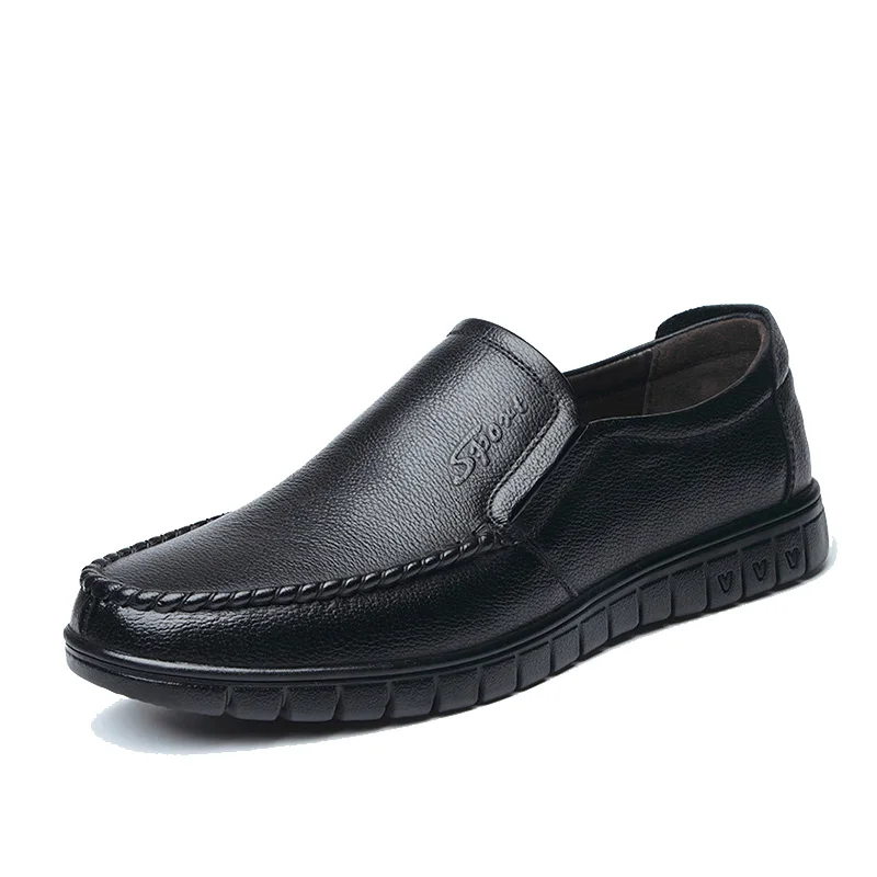 NPEZKGC Spring Summer Men Shoes Men's Leather Loafers Non-slip Casual Middle-aged Wear-resistant Soft Bottom Business Shoes Man NPEZKGC Spring Summer Men Shoes Men's Leather Loafers Non-slip Casual Middle-aged Wear-resistant Soft Bottom Business Shoes Man