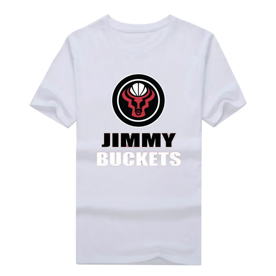 Хит футболка с логотипом Jimmy Butler 100% хлопок модная короткими рукавами и круглым