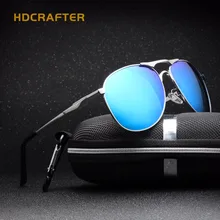 HDCRAFTER Oval Gafas hombre gafas de Sol Polarizadas de Los Hombres Gafas de Aviador Diseñador de la Marca Negro Polarizado Oculos Masculino 2018