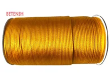 2mm Golden Nylon Cord Jewelry Findings Accessories Rattail Stain Macrame Rope Shamballa Bracelet Beading Cords 350m/roll 2mm Golden Nylon Cord Jewelry Findings Accessories Rattail Stain Macrame Rope Shamballa Bracelet Beading Cords 350m/roll
