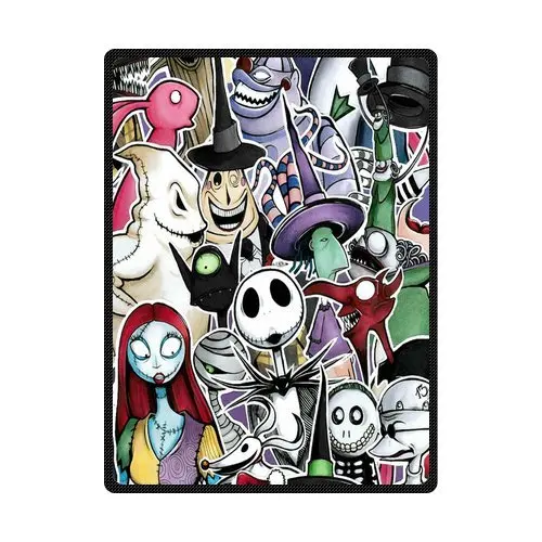 

Custom Flannel Blankets Design The Nightmare Before Christmas Blanket, Fashion Warm Cozy Soft Sofa Bed Blankets Throws Blankets