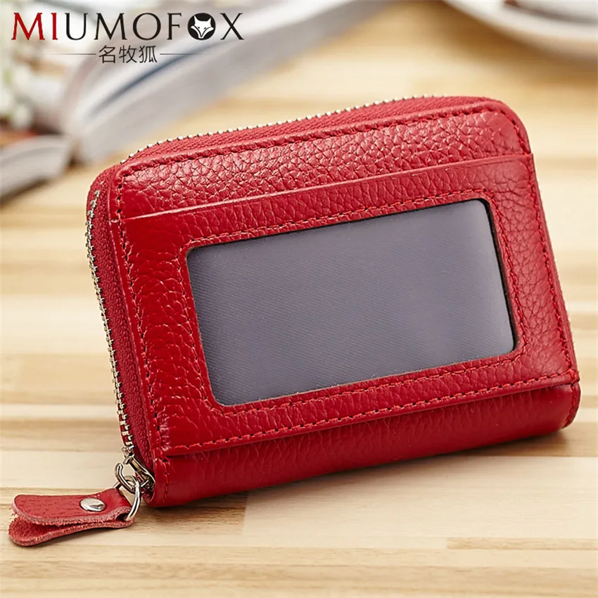 Couro de Vaca Caixa de Carteiras Couro Genuíno Multifunções Cartão id Titulares Unisex Sólida Coin Bolsas Homem Mulher Ocasional W87 &
