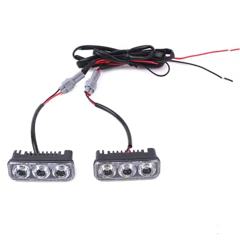 

Car High Power 3LED White DRL Daytime Running Light Fog Driving Lamp Bulb